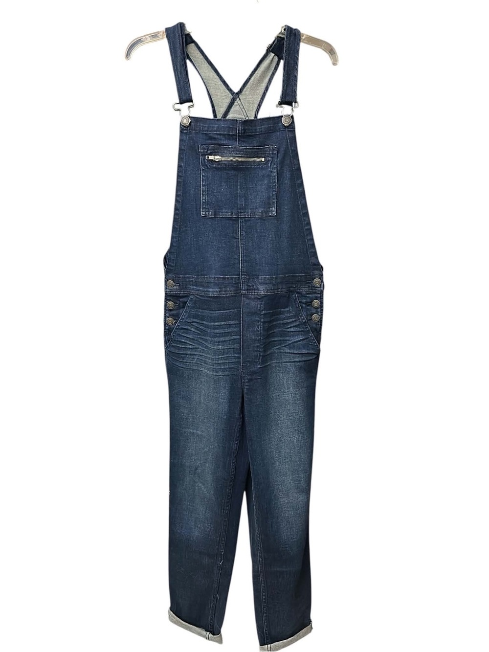 American Eagle Outfitters Dark Indigo Denim Overalls Size M